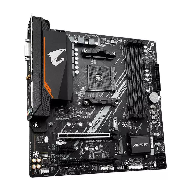 Motherboard GIGABYTE B550M AORUS ELITE AX, AMD B550, Socket AM4, Micro ATX