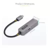 StarTech.com 2.5GbE USB-C to Ethernet Adapter, 100W PD Pass-Through, NBASE-T NIC, USB 3.0 Type-C 2.5/1G Multi Speed Network, Thunderbolt Compatible, Windows & Mac