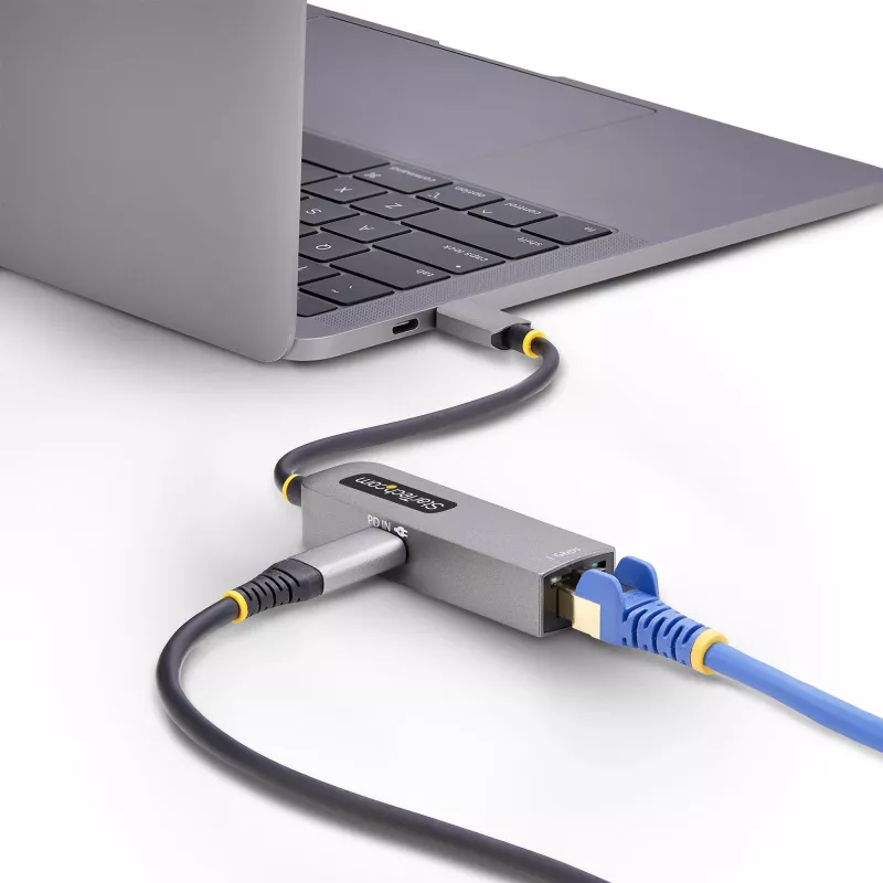 StarTech.com USB-C to Ethernet Adapter, NIC, 100W PD Pass-Through, USB 3.0 Type-C 1Gbps Multi Speed Network Adapter, Thunderbolt Compatible, Windows & Mac