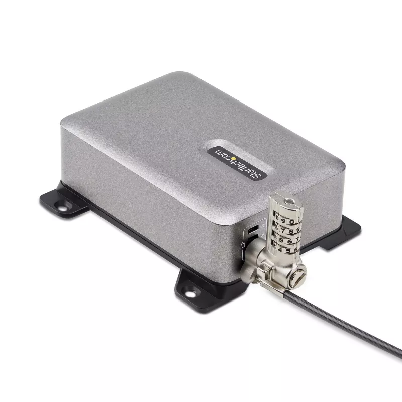 StarTech.com 4-Port Multi-Device USB-C Charger, 240W Total, Single Port 140W EPR, PD 3.1, Screw Locking Ports, Boardrooms, Bracket incl. for Surface Mounting