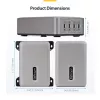 StarTech.com 4-Port Multi-Device USB-C Charger, 240W Total, Single Port 140W EPR, PD 3.1, Screw Locking Ports, Boardrooms, Bracket incl. for Surface Mounting