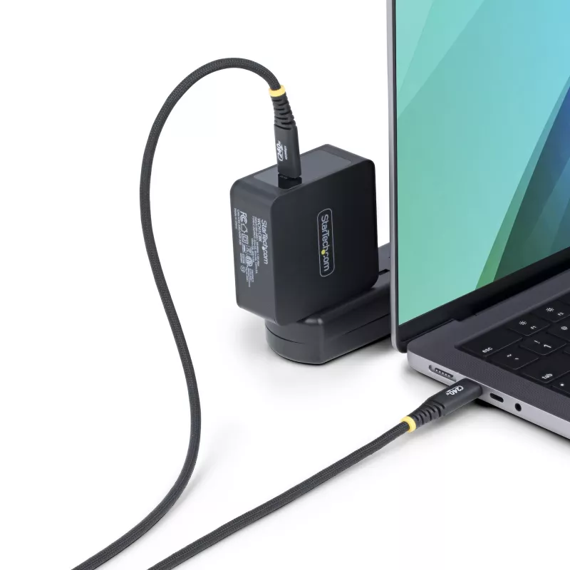 StarTech.com 10ft (3m) USB-C Charging Cable, Durable and Ultra-Flexible, 240W (5A) PD EPR, USB 2.0 Laptop Charger Cable, USB-IF Certified, Rugged USB-C Charging Cord
