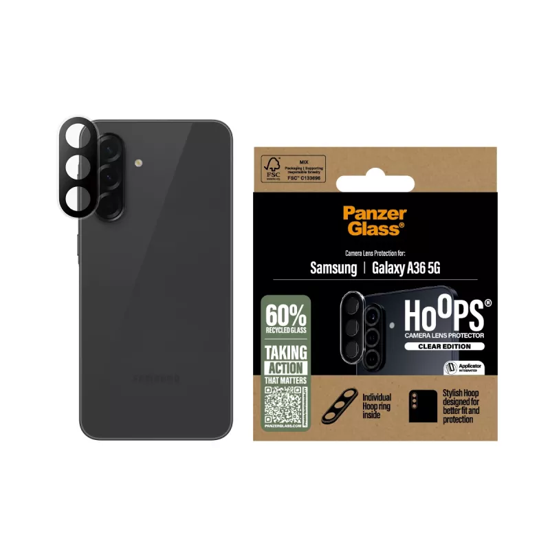 Camera Lens Protector PanzerGlass Samsung Galaxy A36 5G Scratch Shock Resistant