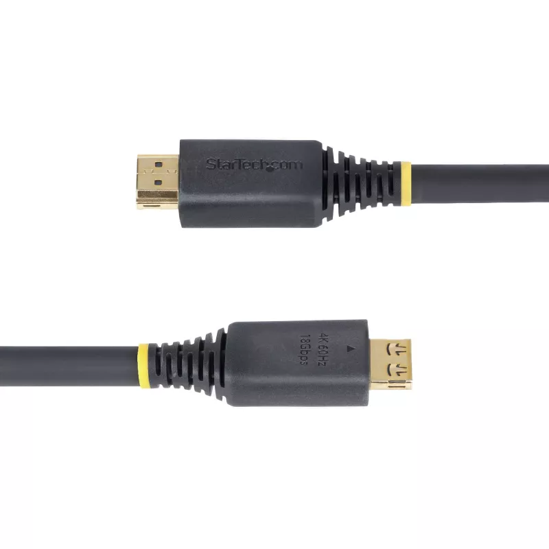 StarTech.com 20ft (6.1m) High Speed HDMI Cable with Gripping Connectors, 4K 60Hz/1440p 144Hz, HDR10/HDCP 2.2/ARC, 18Gbps, UHD HDMI 2.0 Cord for TV/Monitor/Display, TPE Jacket