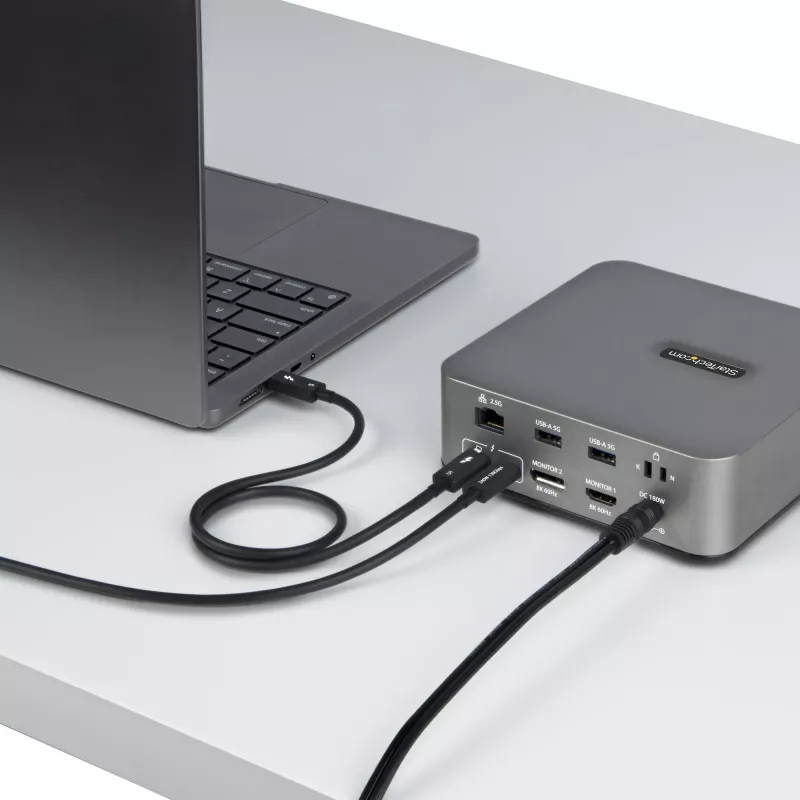 StarTech.com 2.6ft (80cm) Thunderbolt 5 Cable, 80Gbps/Up to 120Gbps, 240W PD, 8K 60Hz, Certified Thunderbolt Cable - Compatible w/Thunderbolt 4/USB4/USB-C