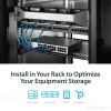 StarTech.com 1U Server Rack Shelf - Universal Vented Rack Mount Cantilever Tray for 19 inch Network Equipment Rack & Cabinet - Heavy Duty Steel – Weight Capacity 44lb/20kg - 16 inch Deep Shelf, Black