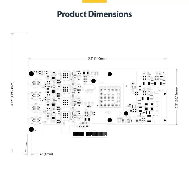 StarTech.com 4-Port USB Type-C PCIe Card, USB 3.2 10Gbps, USB-C PCI Express Expansion Card, 4x Independent USB Controllers, Windows/Linux/macOS, TAA-Compliant