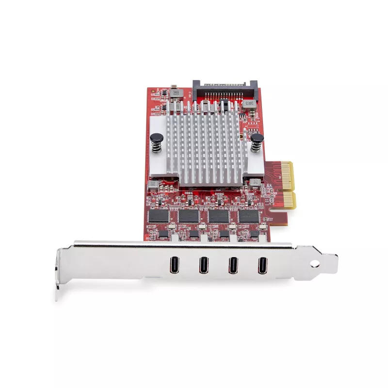 StarTech.com 4-Port USB Type-C PCIe Card, USB 3.2 10Gbps, USB-C PCI Express Expansion Card, 4x Independent USB Controllers, Windows/Linux/macOS, TAA-Compliant