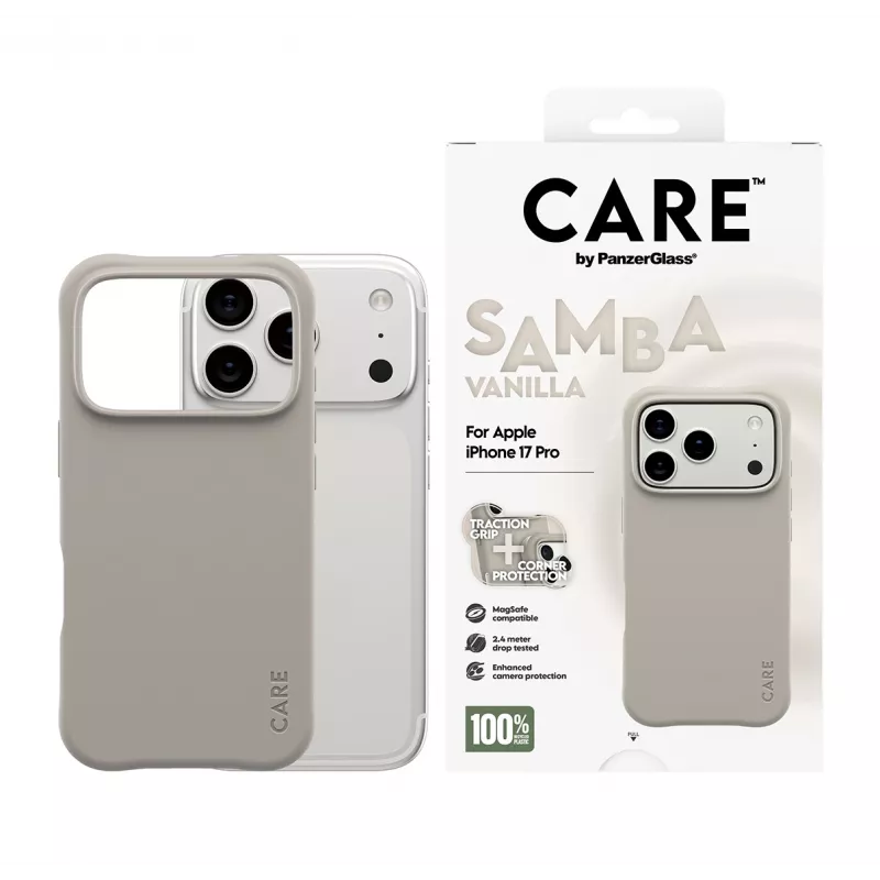 Cover PanzerGlass CARE by Fashionable Case Samba Vanilla MagSafe iPhone 17 Pro