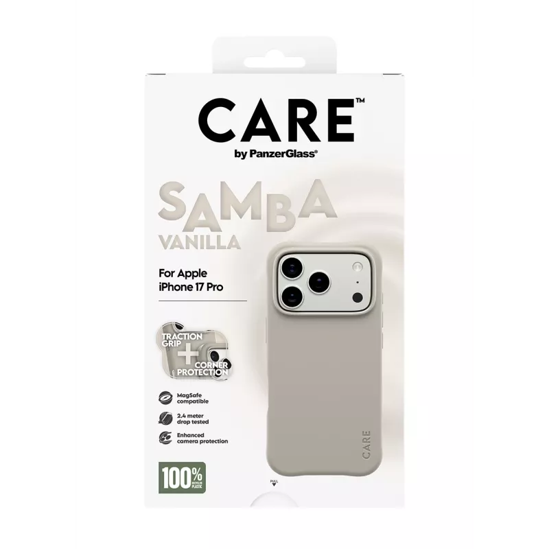 Cover PanzerGlass CARE by Fashionable Case Samba Vanilla MagSafe iPhone 17 Pro