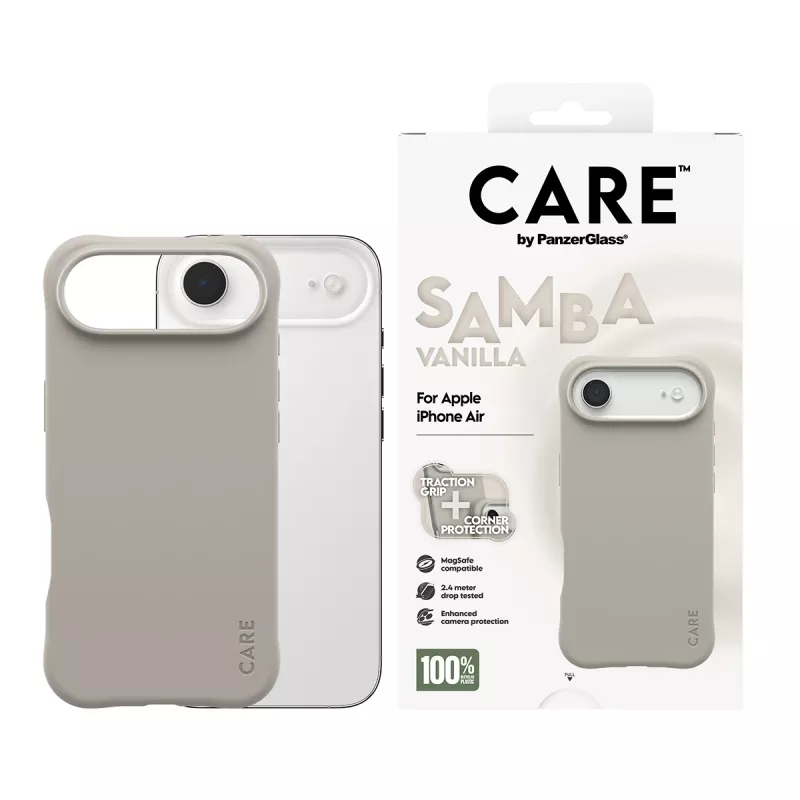 Cover PanzerGlass CARE by Fashionable Case Samba Vanilla MagSafe iPhone 17 Air
