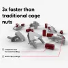 PATCHBOX /dev/mount 50-Pack (DVMNT50RD) - M6 Cage Nuts & Screws Set for 19 inch Racks, Red