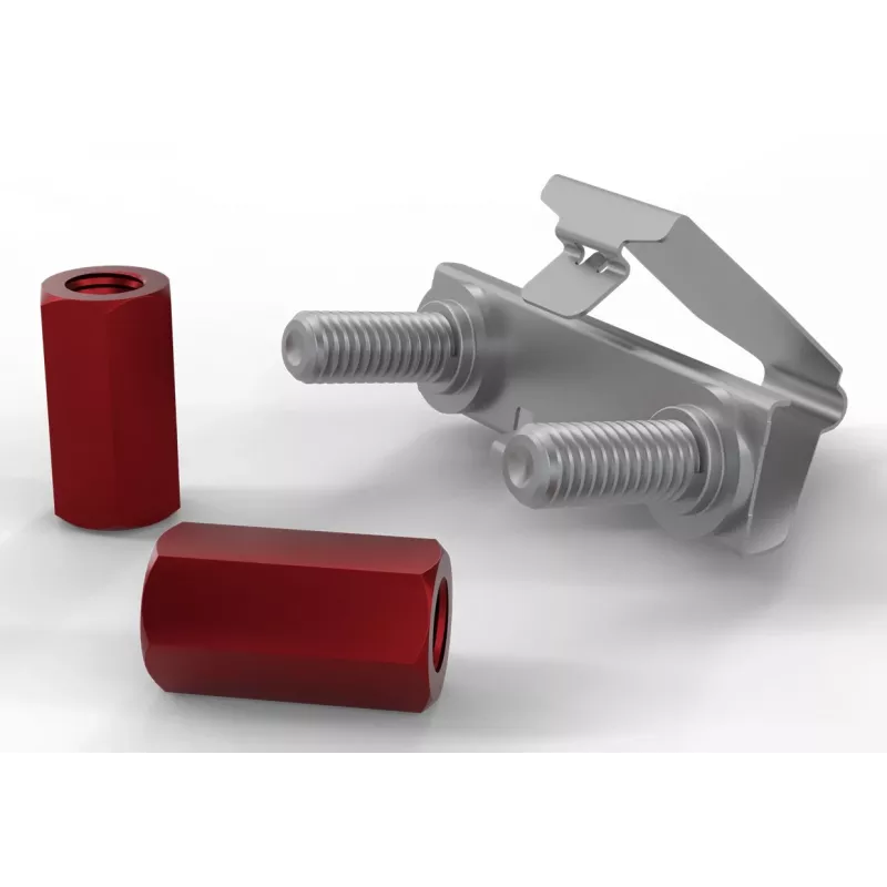 PATCHBOX /dev/mount 50-Pack (DVMNT50RD) - M6 Cage Nuts & Screws Set for 19 inch Racks, Red