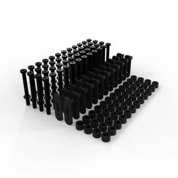 Cable management panel PATCHBOX Patchcatch Solo 24-Pack Black Red
