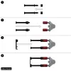 Cable management panel PATCHBOX Patchcatch Solo 24-Pack Black Red