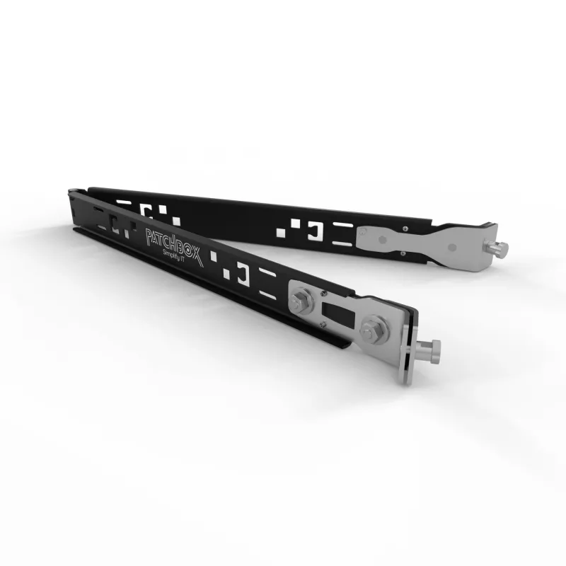 PATCHBOX Setup.exe 2.0 Installation Tool for 19 inch Racks, 50 kg Load, Black Aluminium/Stainless Steel, 48.3 cm
