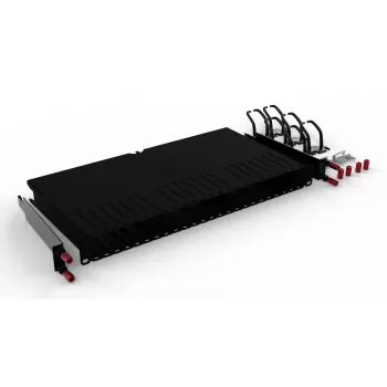 PATCHBOX One PONEFRAME 19 inch Rack Mount Frame for Cable Cassettes, Black
