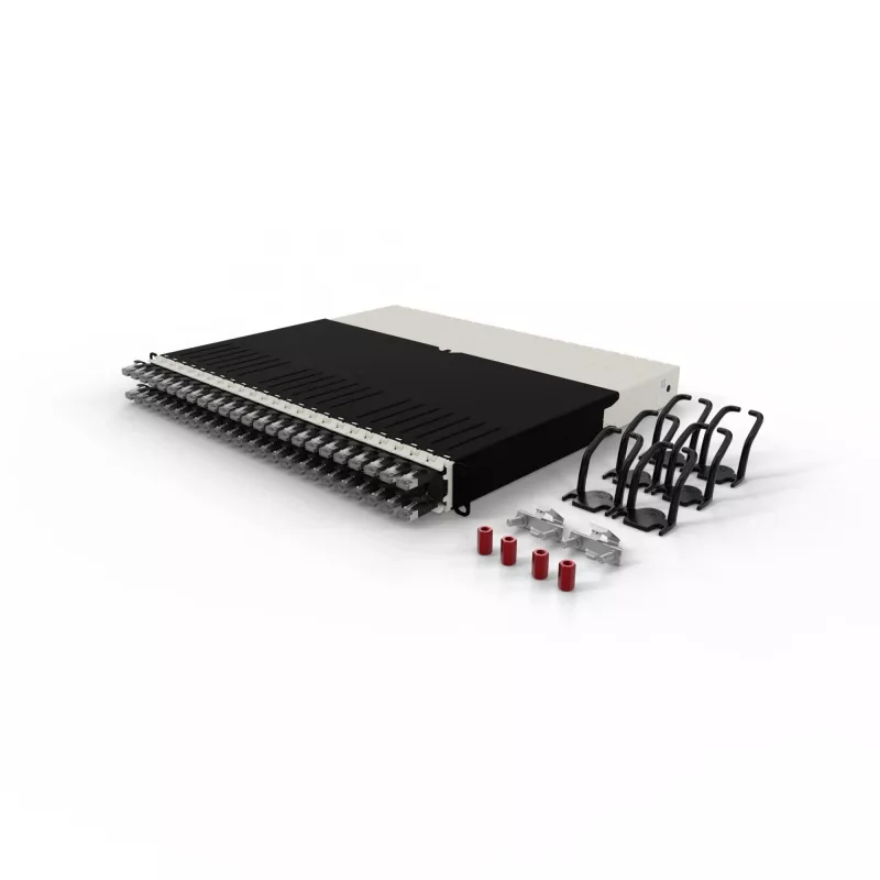 PATCHBOX .one 8RU STP Black Cat6a S/FTP 0.8m Retractable Patch Cable System