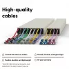 PATCHBOX PONEX8STPGR Cat6a S/FTP 0.8m Green Retractable Patch Cable System with 24 Cassettes for 8RU