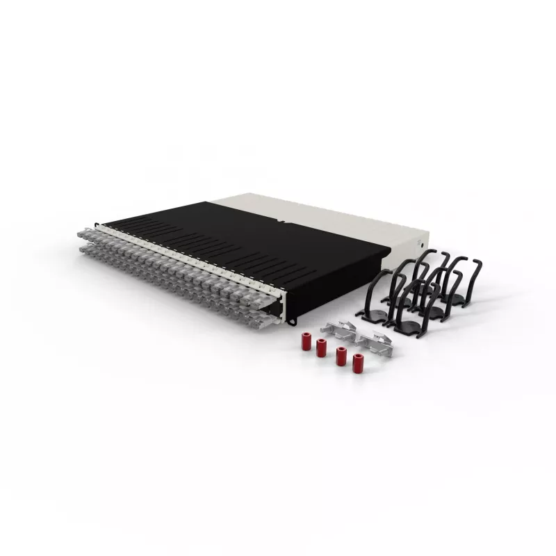 PATCHBOX .one 8RU Cat6a S/FTP Retractable Patch Cable 0.8m Grey