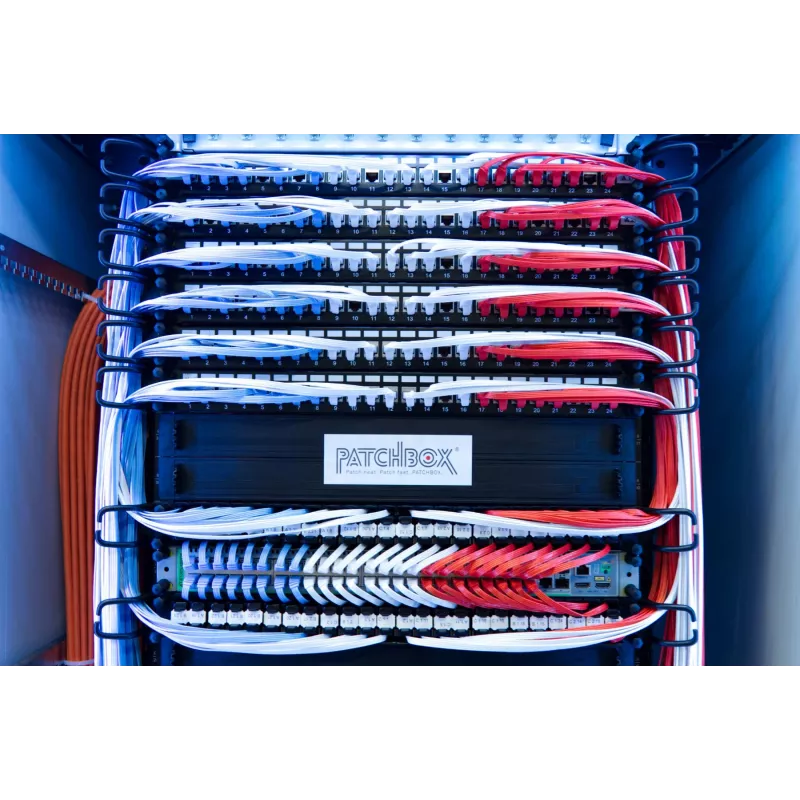 PATCHBOX PBCX8K cable organizer Rack Cable holder Black 4 pc(s)