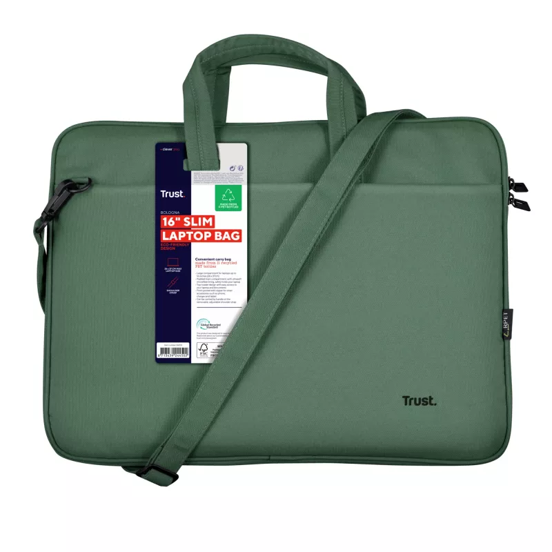 Trust Bologna 40.6 cm (16 inch) Briefcase Green