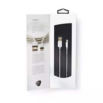 Mobile phone cable Nedis CCTB39300AL10 Aluminium 1 m USB A Lightning