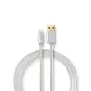 Mobile phone cable Nedis CCTB39300AL10 Aluminium 1 m USB A Lightning