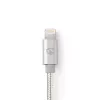 Mobile phone cable Nedis CCTB39300AL10 Aluminium 1 m USB A Lightning