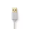Mobile phone cable Nedis CCTB39300AL10 Aluminium 1 m USB A Lightning