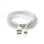 Mobile phone cable Nedis CCTB39300AL10 Aluminium 1 m USB A Lightning