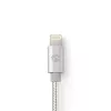 Mobile phone cable Nedis CCTB39300AL30 Aluminium 3 m USB A Lightning