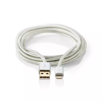 Mobile phone cable Nedis CCTB39300AL30 Aluminium 3 m USB A Lightning