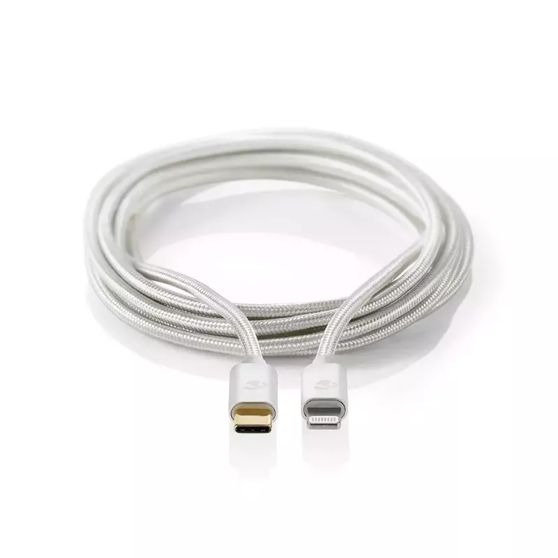 Lightning Cable Nedis CCTB39650AL10 1m Aluminium USB C