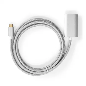 Nedis CCTB64680AL20 video cable adapter 2 m HDMI Type A USB Type-C Silver