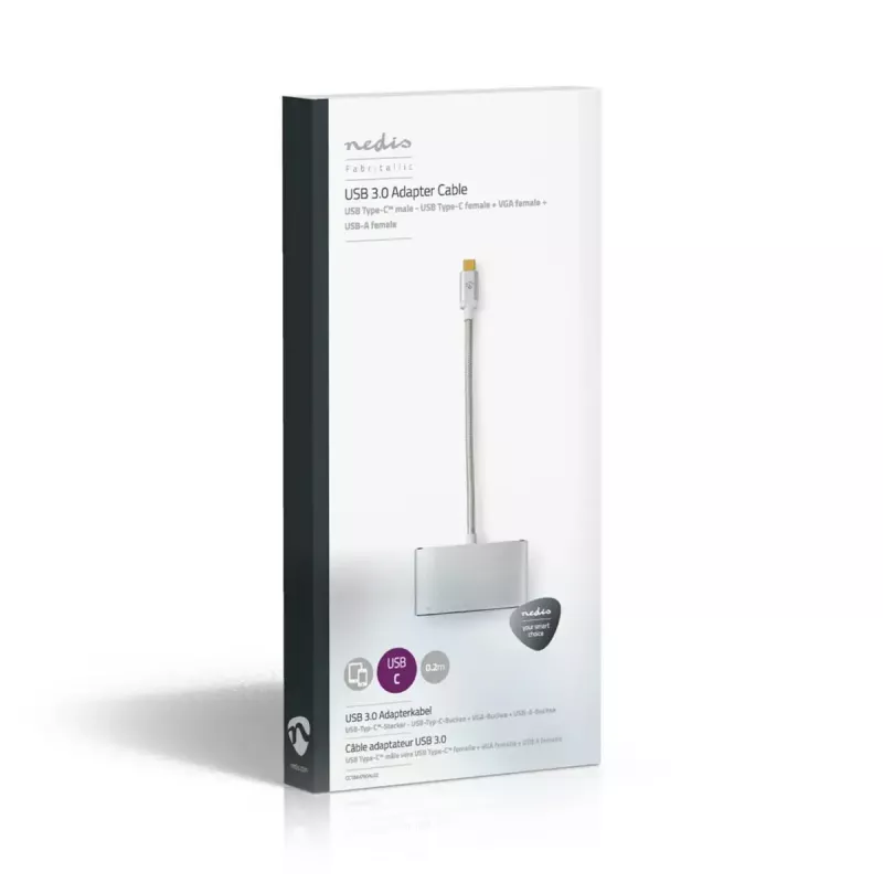 Laptop dock Nedis CCTB64760AL02 Aluminium 0.2m cable 5Mbit/s