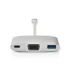 Laptop dock Nedis CCTB64760AL02 Aluminium 0.2m cable 5Mbit/s