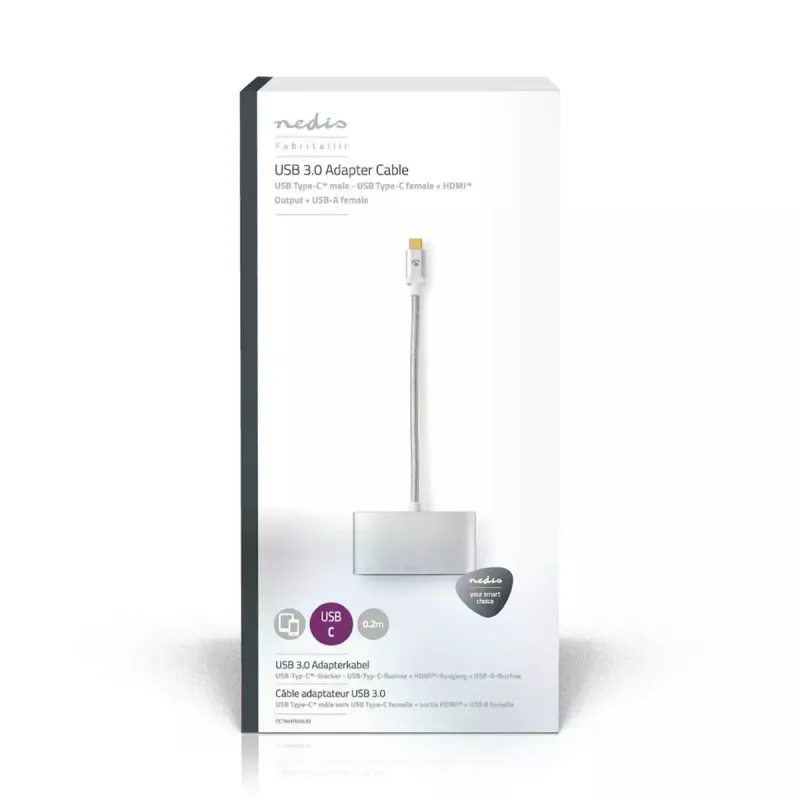 Laptop dock Nedis CCTB64765AL02 Silver 5 Gbit/s