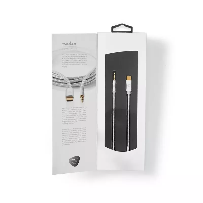 Audio Cable Nedis CCTB65940AL10 1m USB C to 3.5mm Aluminium