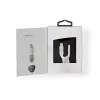 Audio Cable Nedis CCTB65950AL008 3.5mm Female to USB Male 0.08m Aluminium