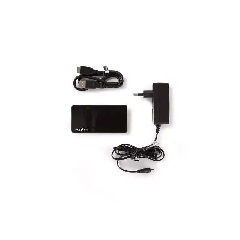 USB Hub Nedis UHUBU3420BK USB 3.2 Gen 1 Micro-B Black