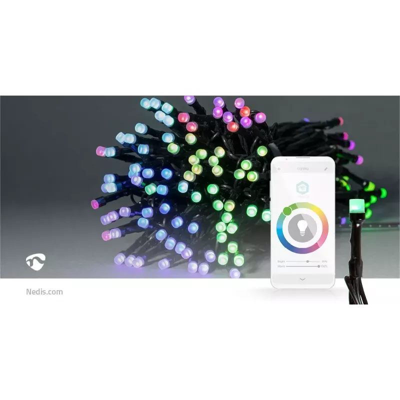 Light decoration chain Nedis WIFILX01C168 — 168 LED SMD modules, 5.35 W, 20 m cable, IP65
