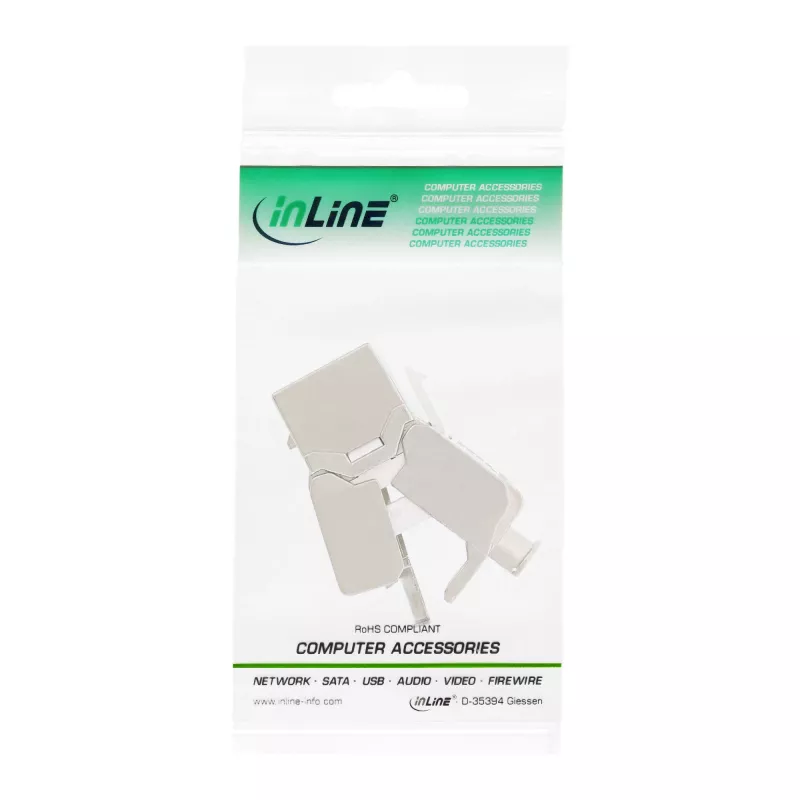 InLine RJ45 Keystone Jack Snap-In module Cat.6a, slim design