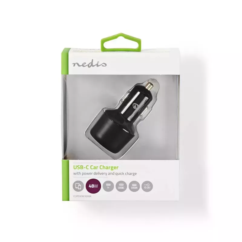 Mobile device charger Nedis CCPD30W100BK Smartphone Black Fast charging