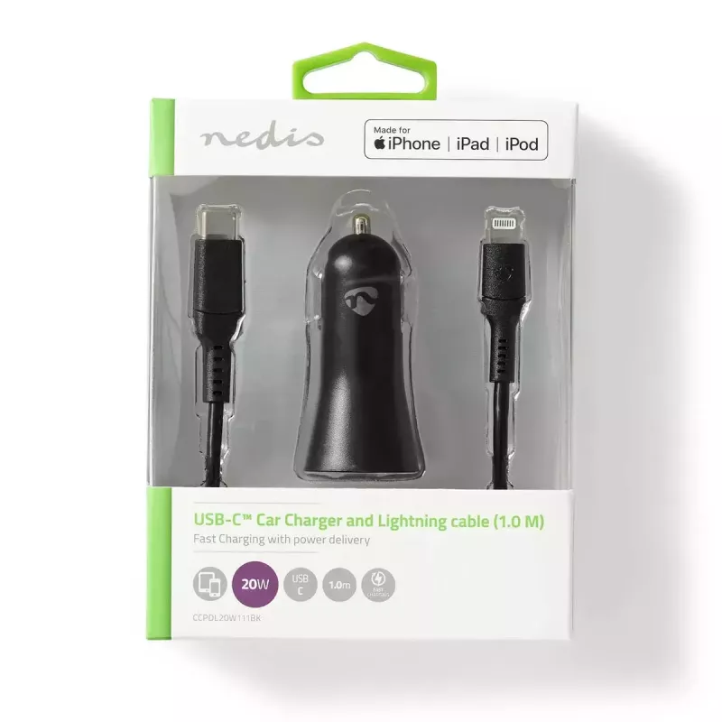 Mobile device charger Nedis CCPDL20W111BK Universal Black Cigar lighter Auto 12-24V