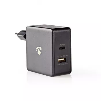 Mobile device charger Nedis WCPD45W100BK Universal Black USB Indoor