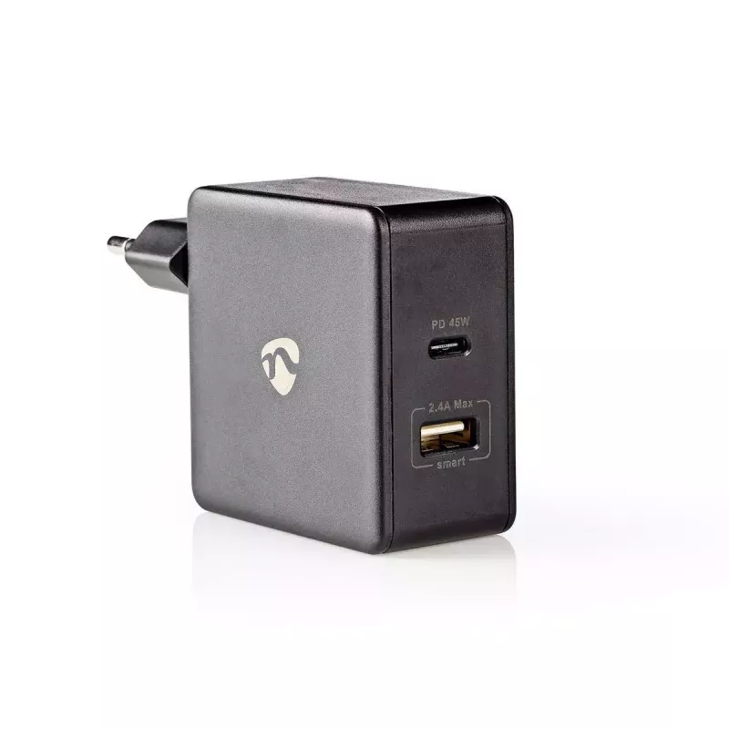 Mobile device charger Nedis WCPD45W100BK Universal Black USB Indoor
