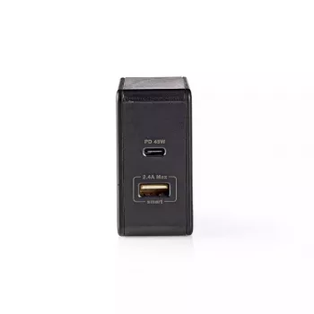 Mobile device charger Nedis WCPD45W100BK Universal Black USB Indoor
