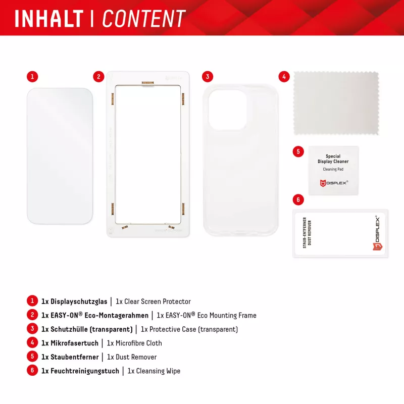 Displex Screen Protector + Case for Samsung Galaxy S22/S23, Eco Mounting Frame, scratch resistant