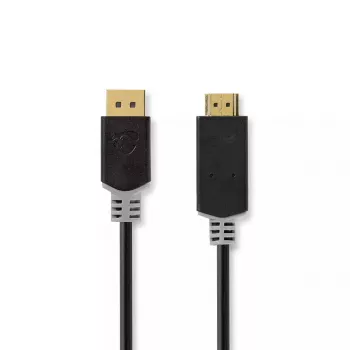 Video Cable Adapter Nedis CCBW37100AT10 1m DisplayPort to HDMI Black